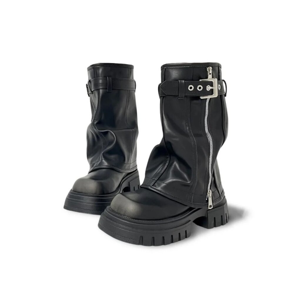 Platform Fold Over Chunky Boots